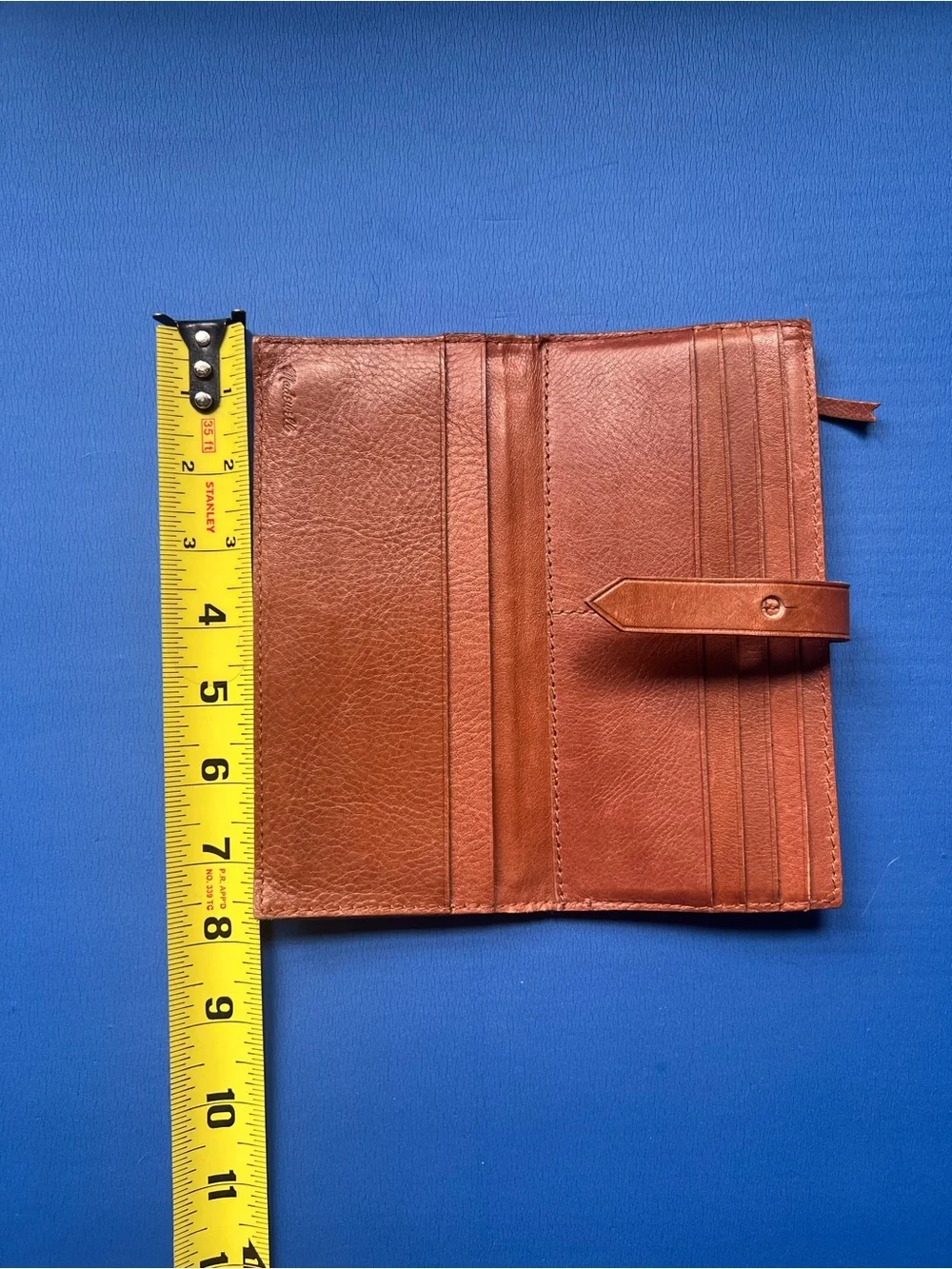 Madewell Leather Wallet in Cognac Brown